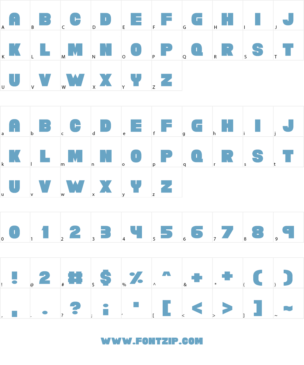 Chunky Funks Font Character